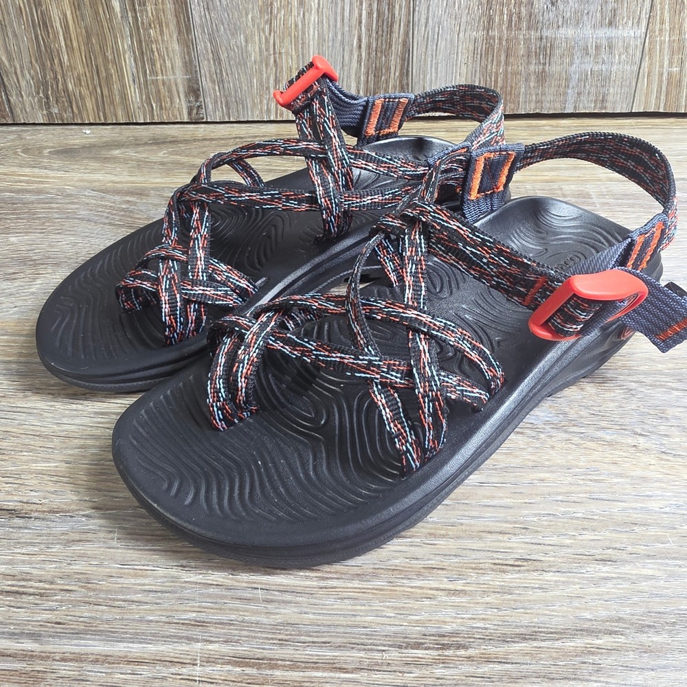 Chaco Z/Cloud 2 Womens 6‎ Black Multi Strappy Toe Loop Hiking Sandals JCH109192